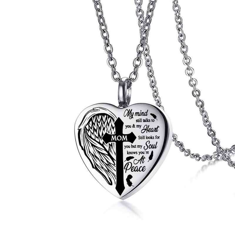 Heart Necklace for Ashes keepsake Cremation Jewelry for Human Ashes