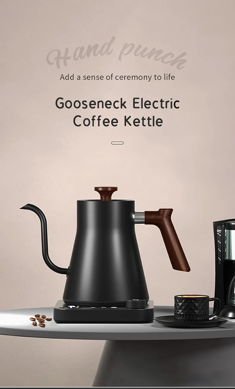 IPSTYLE Electric Gooseneck Kettle 900ML Hand Brew Coffee Pot Smart Teapot
