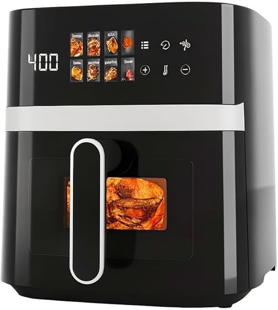 5.5L Digital Smart Air Fryer, Black, 8 Preset Programs with LCD Display