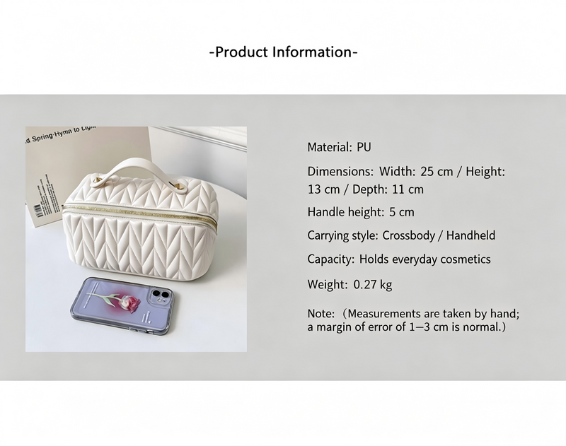 Compact Travel Cosmetic & Toiletry Bag