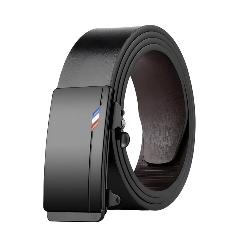 Men's Belt Luxury Belt, Black Men's Automatic Buckle Jeans Suit Belt 120cm