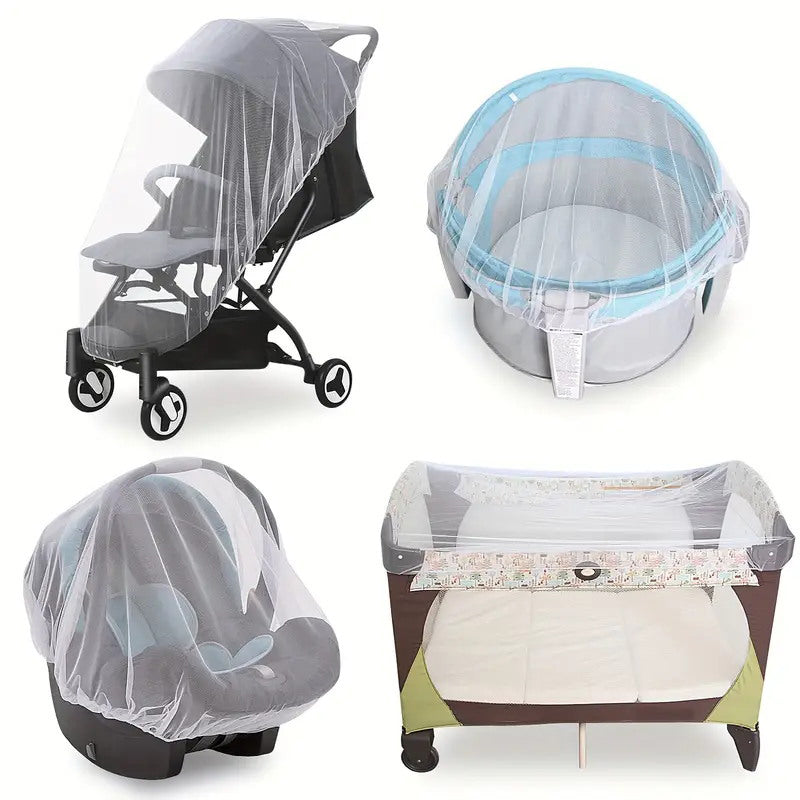 Universal Baby Mosquito Net – Fine Mesh for Strollers, Cots & Moses Baskets
