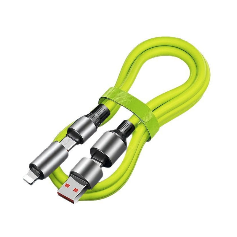 4-In-1 Super Fast Charging Cable Mobile Phone Data Cable Double-Head