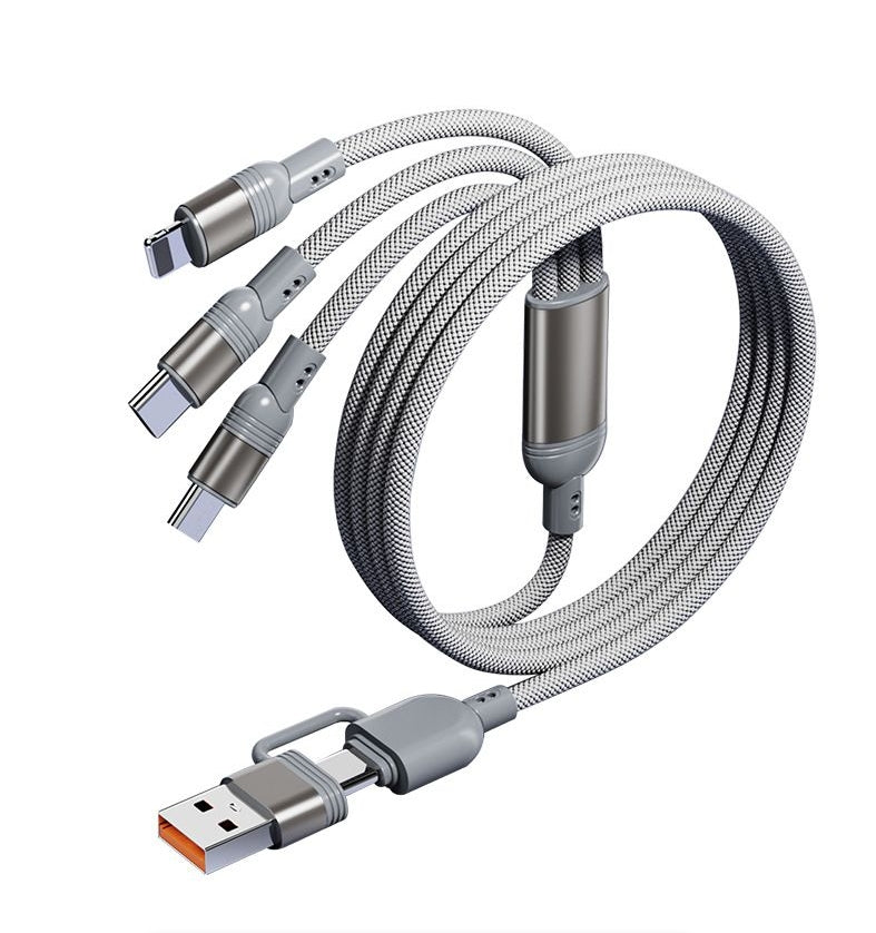 5 in 1 Cable USB Type C to C/Lighting/Micro Fast Charging Cable