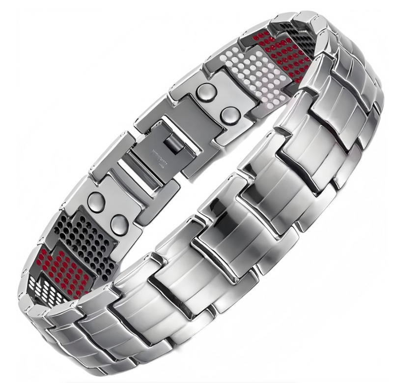 IPSTYLE Men's Bracelet Magnetic Therapy Wristband Premium Pure Titanium