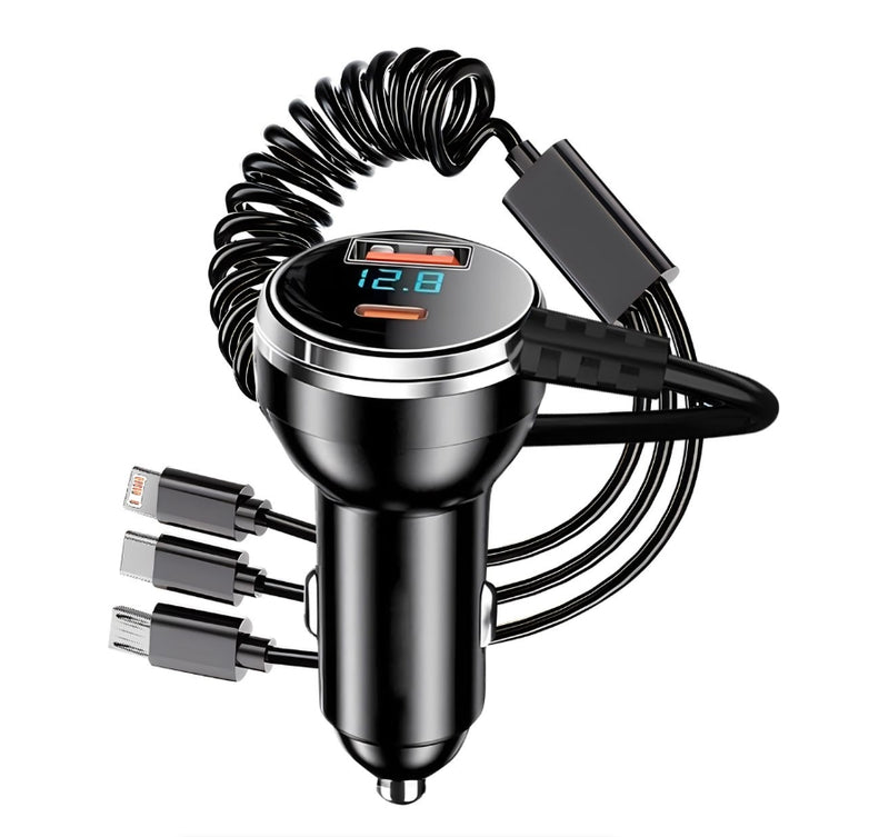 Car Charger 5 Ports Fast Charge PD QC3.0 USB C Car Phone Charger