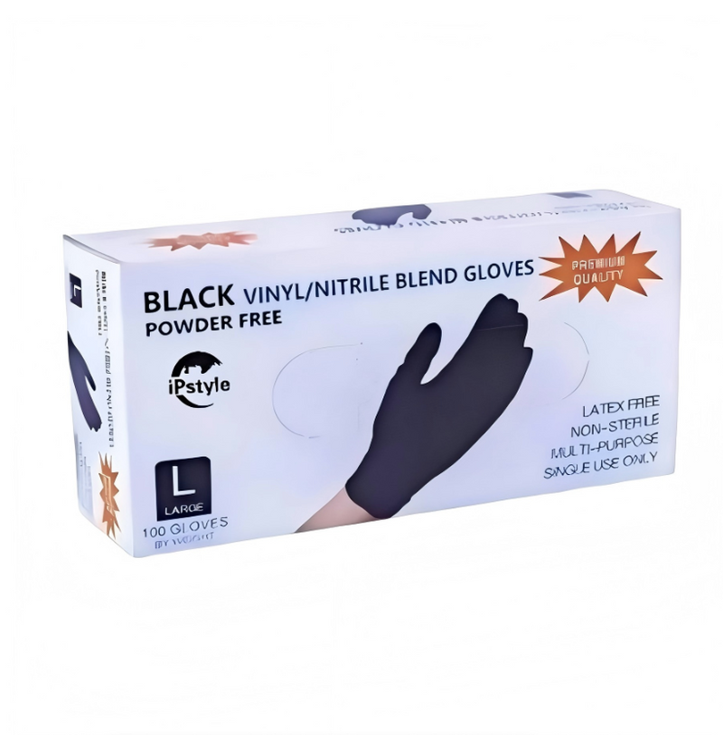 Disposable Black Nitrile Gloves Latex Free Waterproof For Kitchen Food