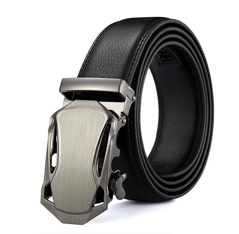 Fashion Business Men'S Belt Genuine Luxury Belt Metal Buckle Belt Soft Belt