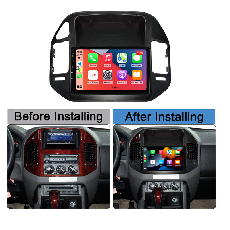 RoverOne Car Stereo Radio Bluetooth CarPlay GPS Navigation for Mitsubishi Pajero 3 V70 V60 1999 - 2006