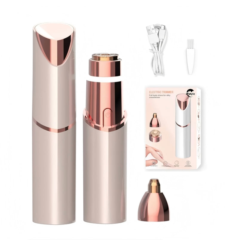 2-in-1 Facial Eyebrow Trimmer Rechargeable Painless Facial Eyebrow Shaver