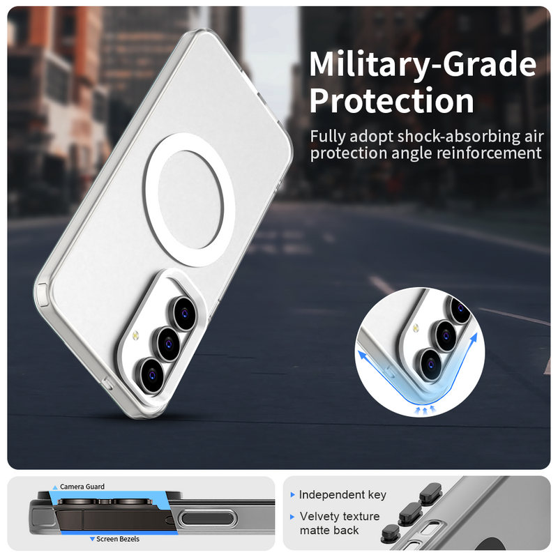 Phone Case for Samsung Galaxy S25 FE, Compatible with Magsafe,Shockproof Magnetic Case Cover