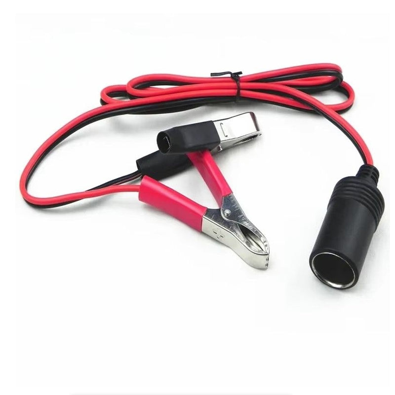 Car Battery Clip to Cigarette Lighter Socket High Power Pure Copper Adapter