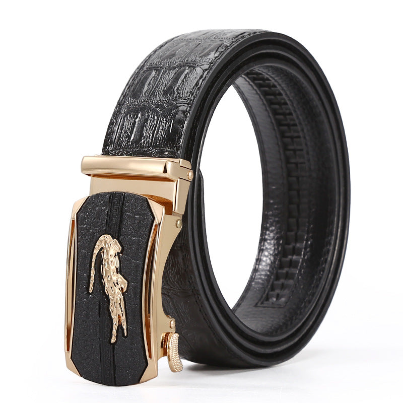 Leather Automatic Buckle Belt