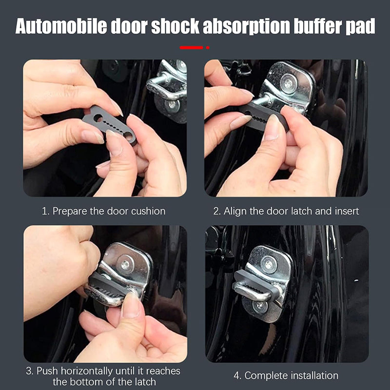 4Piece Car Door Shock Absorption Pads, Anti-Collision Rubber Bumpers For Doors