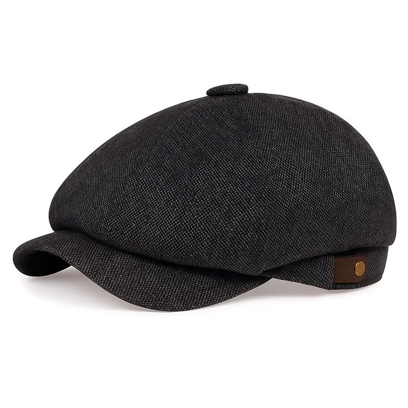 Men's Newsboy Hats Peaky Autumn Vintage Herringbone Octagon Cap Classic Lightweight Beret Hats Vintage Baker Boy Cap