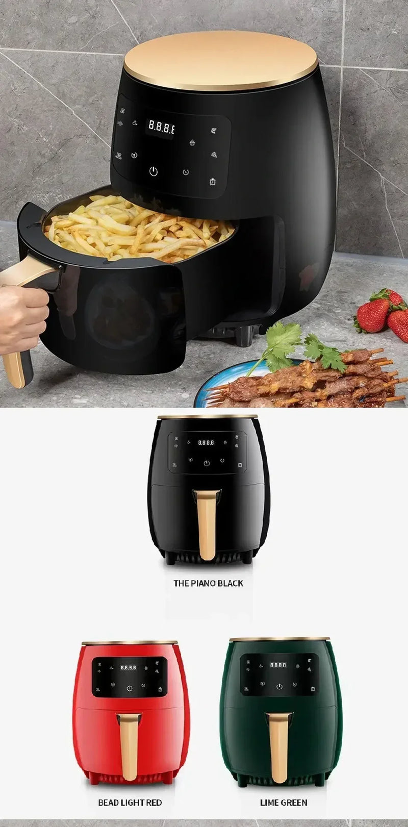 4.5L Air Fryer Multi-functional Intelligent Touch Screen Oven