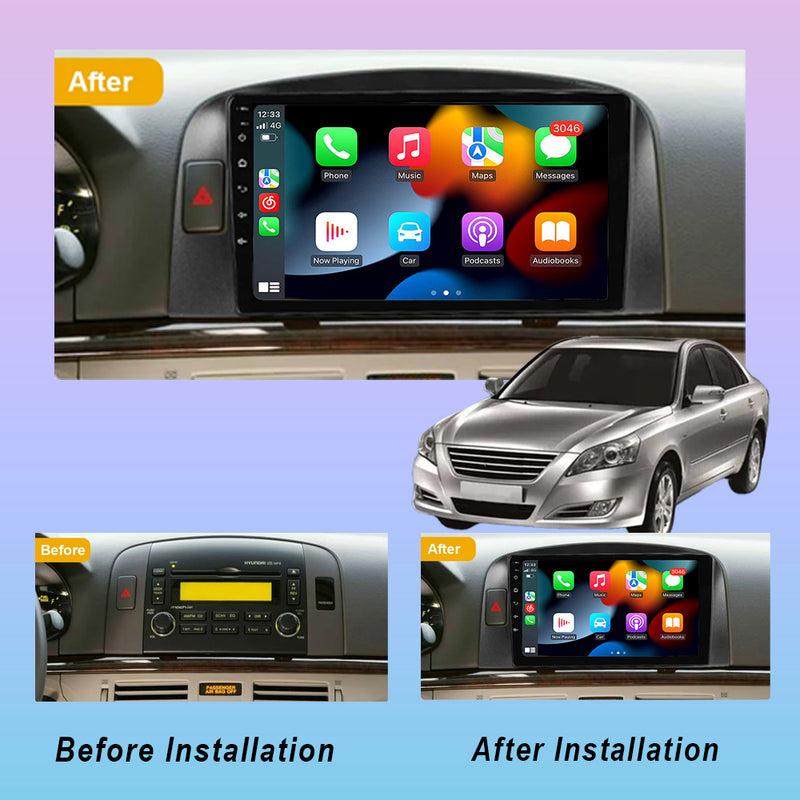 RoverOne Car Stereo Radio Bluetooth CarPlay GPS Navigation for Hyundai Sonata NF 2004 - 2008