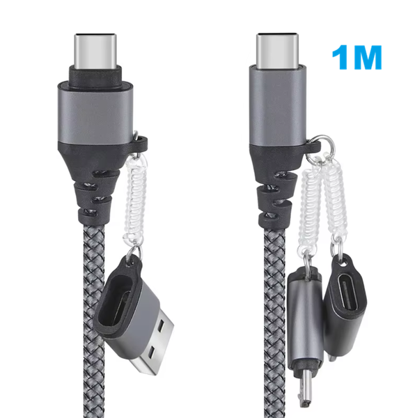 5In1 USB A/C To C/Micro/Lightning Cable Quick charging data cable
