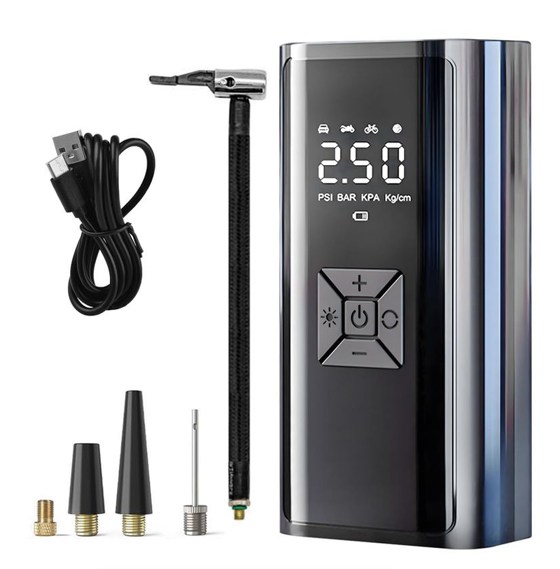 Car Air Pump Electric Tire Inflation For Car, Bicycle &  Motorcycle