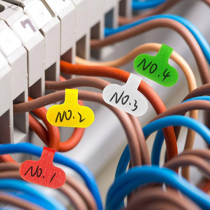 10-Piece Reusable Cable Labels, Write-On Velcro Cord Organizer