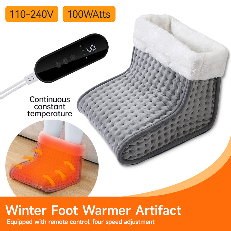Electric Heated Foot Warmers Soft Feet Heating Pad 9-gear Shoe Heating