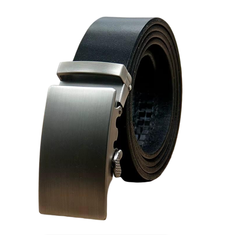 Leather belt men Genuine Leather Belts, Automatic Buckle Belt, Adjustable No Hole Belt Jeans Belt