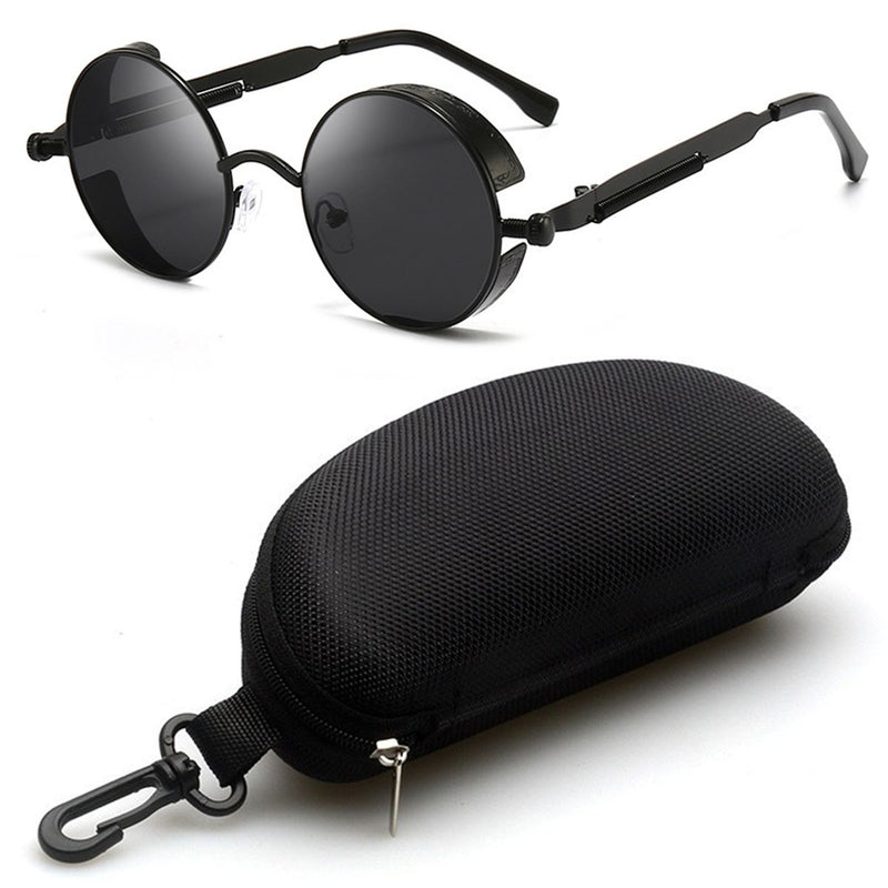 Round Metal Frame Sunglasses Men Women Retro Steampunk Glasses Sunglasses