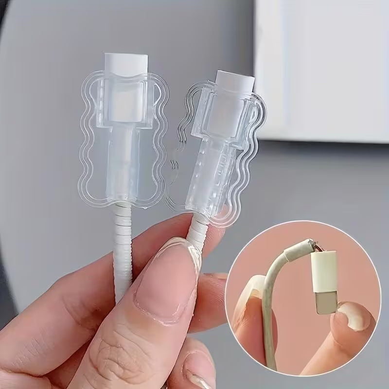 12Piece Wave TPU Cable Protectors for Phone Charging Cables