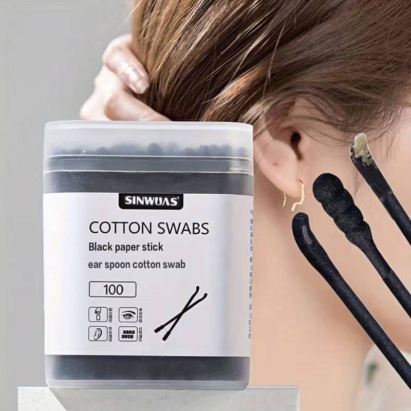 Double-Ended Ear Spiral Cotton Swabs, Disposable Ear Pick Cleaning Sticks