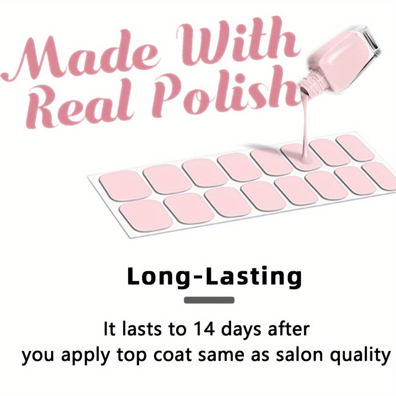 8-Sheet Glitter Nail Wrap Kit – Full Set with Cuticle Stick, Buffer & Pouch