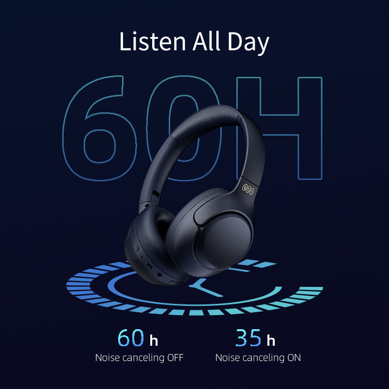 QCY H3 Wireless Over-Ear Bluetooth Headphones