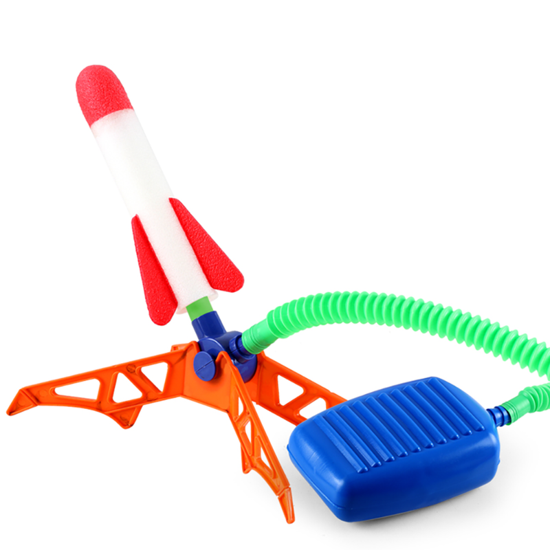 Children Air Stomp Rocket Launcher Toy Flying Foam Rockets Foot Pump Jump