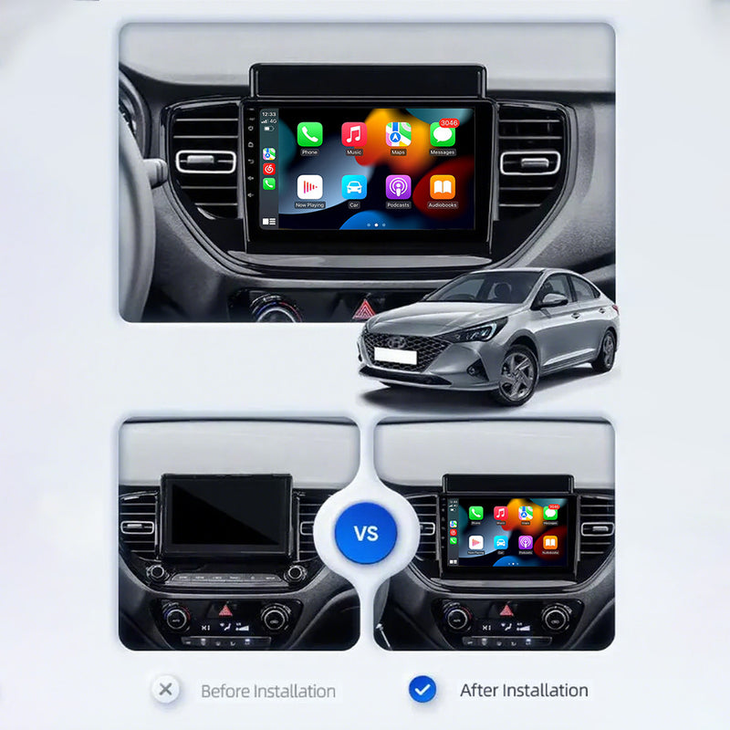 RoverOne Car Stereo Radio Bluetooth CarPlay GPS Navigation for Hyundai Solaris 2 II 2020 - 2021
