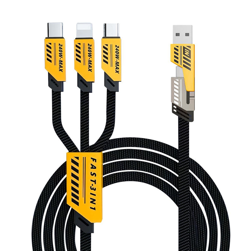 3 In 2 Fast Charge Cable Micro USB TypeC Phone Data Cable For Phones