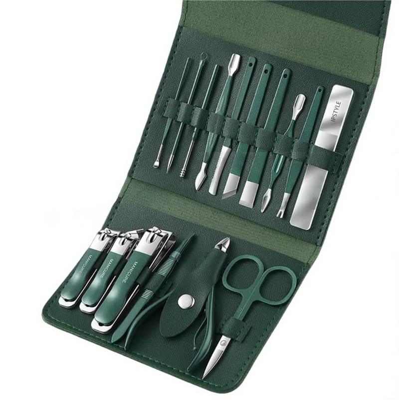 IPSTYLE Nail Clippers Set With Folding Bag Manicure Cutter Kits Beauty Tool