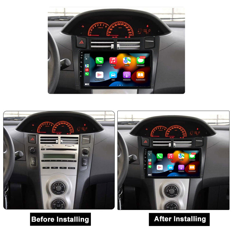 RoverOne Car Stereo Radio Bluetooth CarPlay GPS Navigation for Toyota Yaris 2 XP90 2005 - 2012