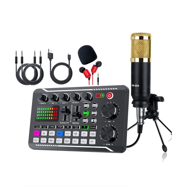 IPSTYLE DJ Equipment Microphone Sound Card Console Studio Sound Card Kit