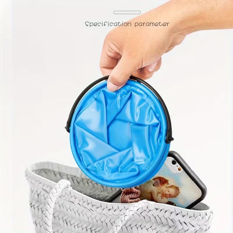 3Piece Mini PVC Folding Buckets, Portable Collapsible Water Pails For Kids