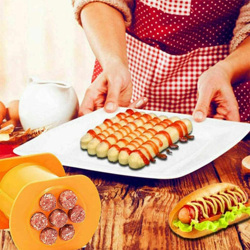 2Pcs one Press Cevapcici Sausage Maker – 7 Sausages At Once Non-Stick BBQ Tool