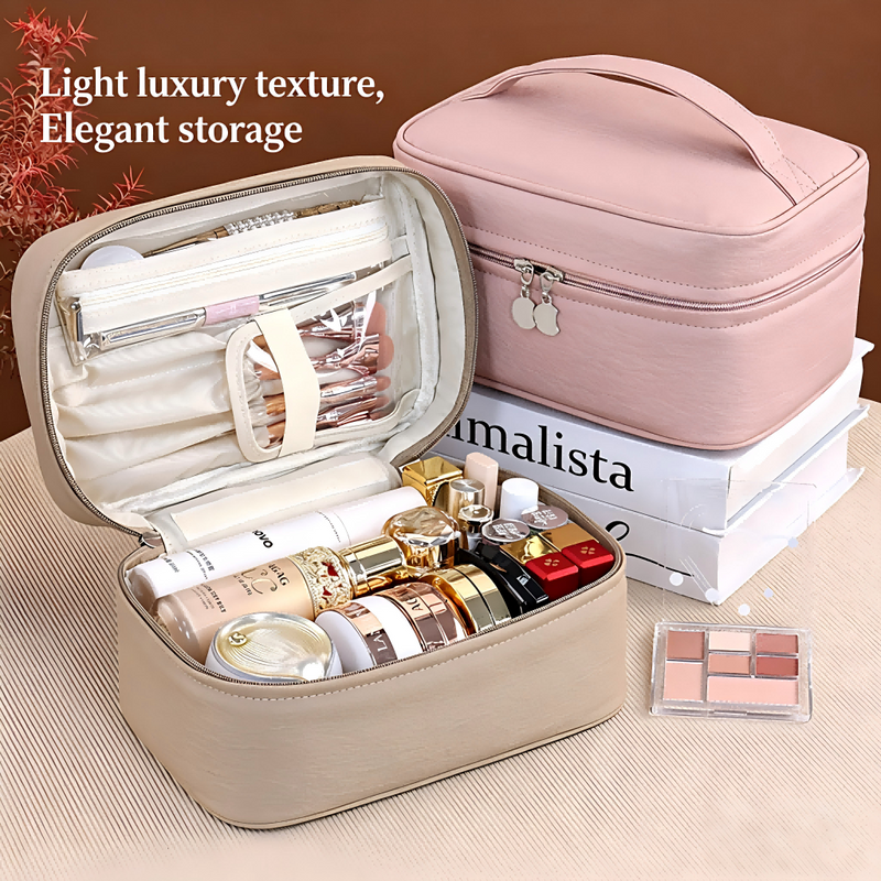 2-in-1 Divided Cosmetic Bag