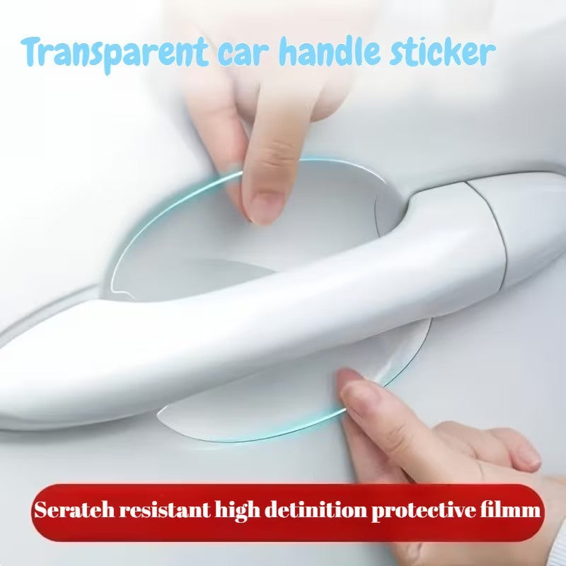 8Piece Clear Car Door Handle Protectors, Anti-Scratch Guard Stickers for Universal Car Models