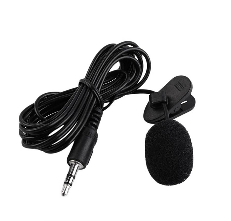 Portable 1.5m Lavalier Mini Microphone Condenser Clip-on Lapel Mic