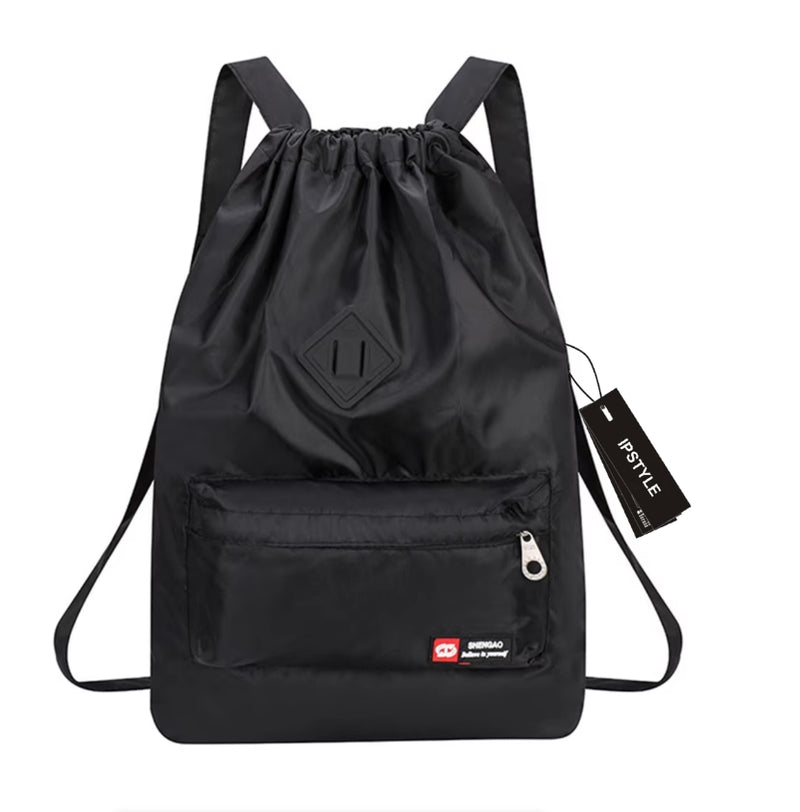 Outdoor Oxford Cloth Drawstring Bag Lightweight Nylon Travel Backpack