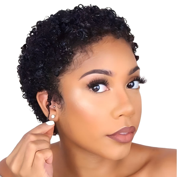 Short Pixie Cut Kinky Wigs