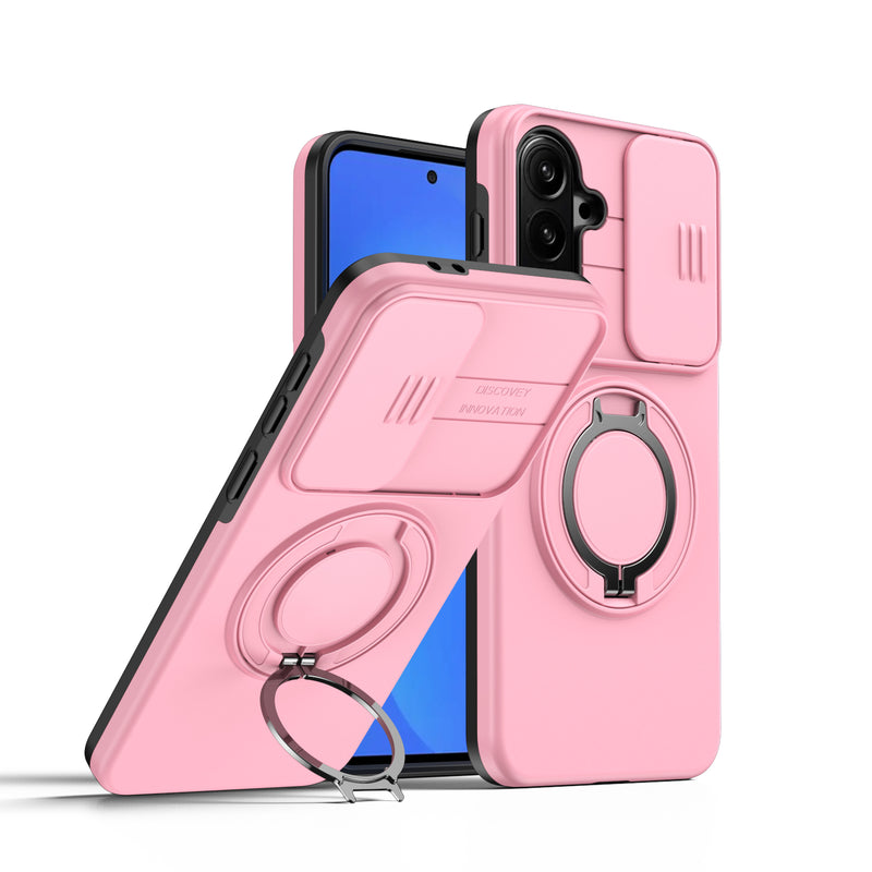 Slide Window Lens Protection Magnetic Ring Bracket Case For Samsung Galaxy A36 Armor case