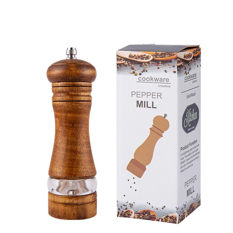 Wooden Pepper Grinder Adjustable Kitchenware Sea Salt Grinder