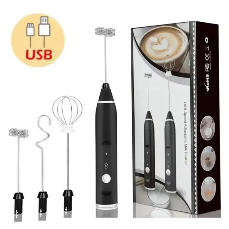 Milk Frothers Handheld Blender USB Mini Coffee Maker Whisk Mixer Cappuccino