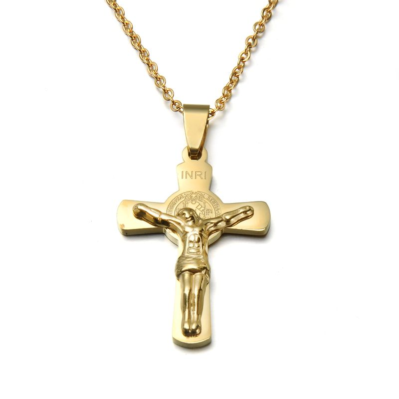 Jesus Cross Crucifix Pendant Necklace For Men Woman Gifts Jewelry
