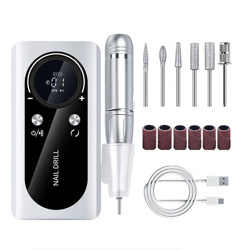 Nail Drill 45000RPM Rechargeable Set Electric Machine Polish Grind Salon