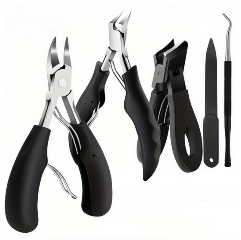 5 Piece Thick Nail Toe Nail Clippers Wide Mouth Opening Nail Clipper Set